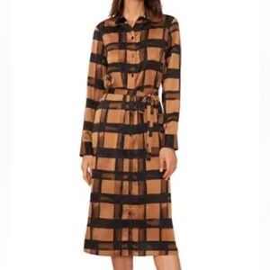Halogen plaid shirt dress